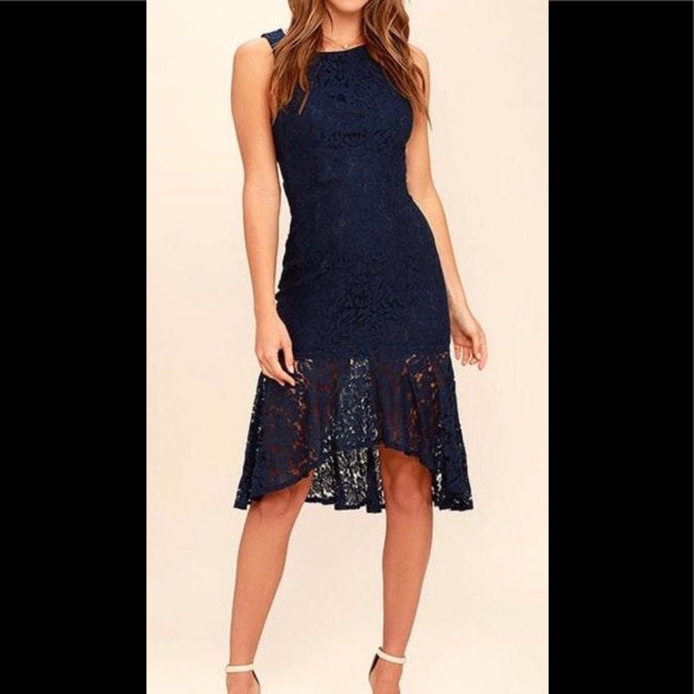 Lulus Navy Lace dress
